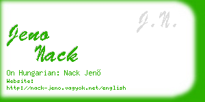 jeno nack business card